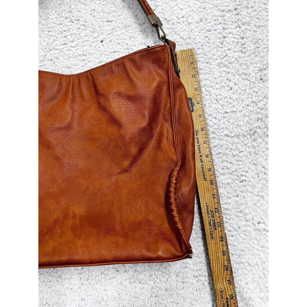 Darcy Marks London Vegan Brown Pebbled Leather Shoulder Tote Bag - Picture 6 of 16